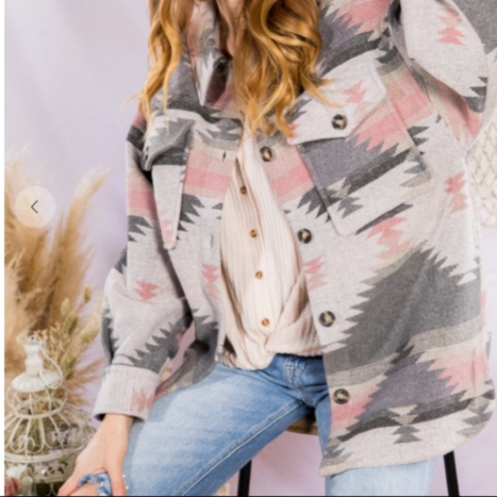 Aztec Patterned Women's Jacket - Picture 5 of 13